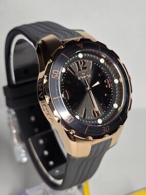 Invicta Angel Halo Women's Watch - 38mm, Charcoal, Rose Gold (40310)